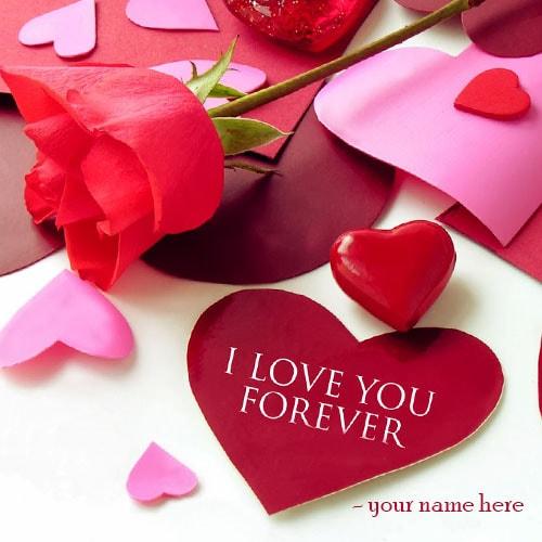 Write Name I Love You Greeting Cards Images