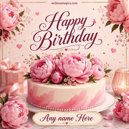 Beautiful Happy Birthday Greeting Images with Name Online