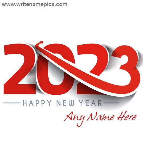 Beautiful happy new year 2023 card with name picture