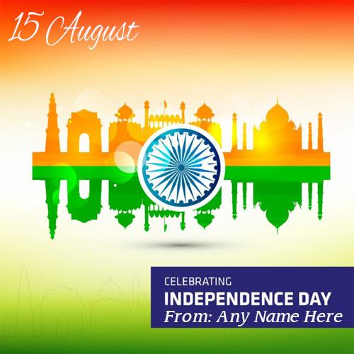 Best Wishes Happy independence day indian flag greeting pic