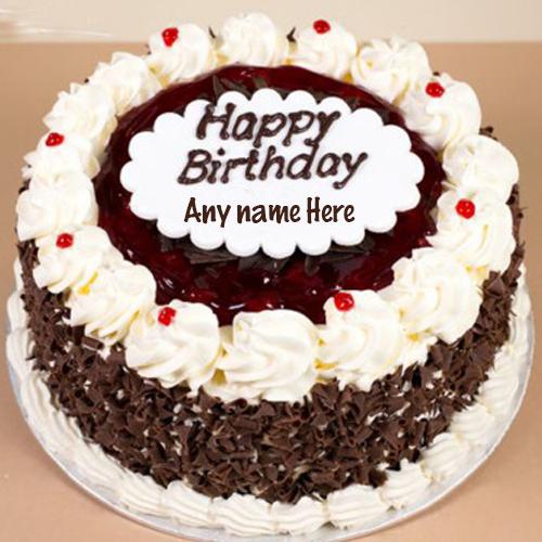 Black forest birthday cake with name edit