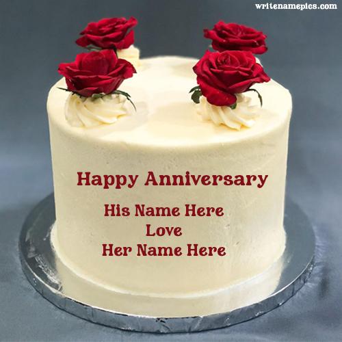 Celebrate with Custom Anniversary Name Cake edit