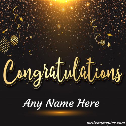 Congratulations Card with Name Image