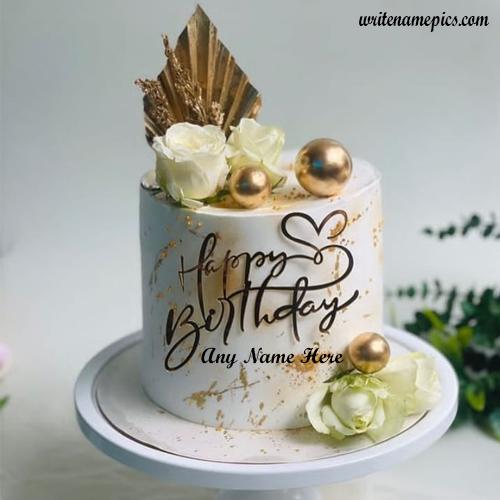 Create Custom Happy Birthday Cake with Name Image Online