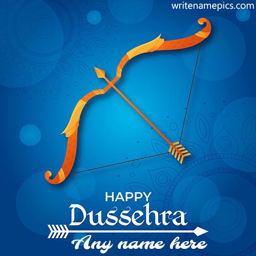 Create Happy Dussehra Greeting card with Name