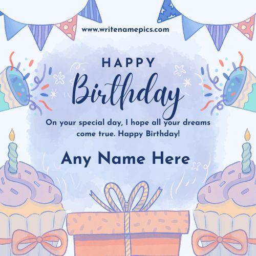 Create Personalized Birthday Cards with Name free Online