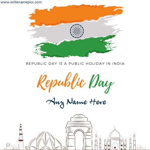 Create Republic Day 2023 Card With Name Pic Free Edit