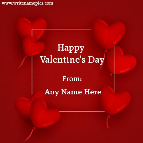 Custom Happy Valentines Day 2025 Greeting Card with Couple Name Edit