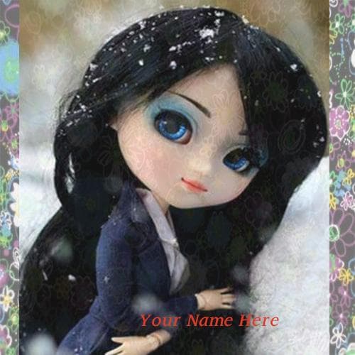 Cute Stylish Barbie Doll Picture With Name