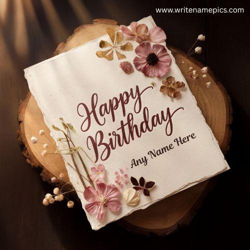 Free Happy Birthday Card Maker with Name Edit Online