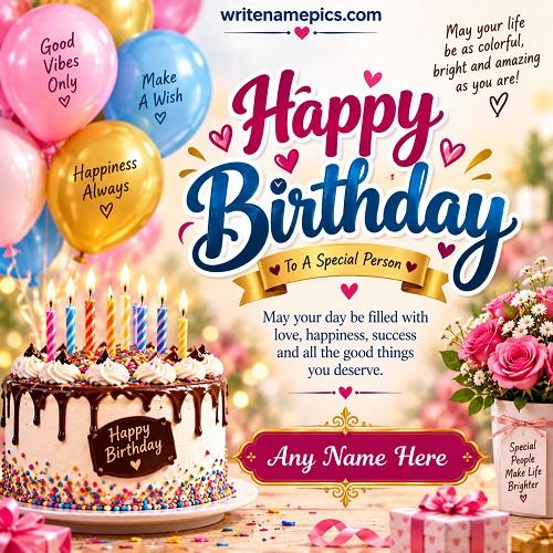 Free Happy Birthday Greeting Card Maker with Name