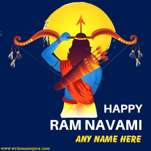 Generate Happy Ram Navami 2023 Wishes Card with Name edit