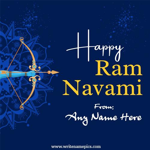 Generate Happy Ram Navami Wishes Card with Name edit