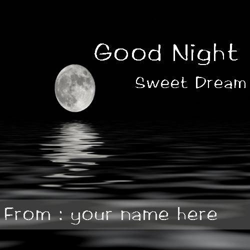 Good Night Greeting Cards With Name edit