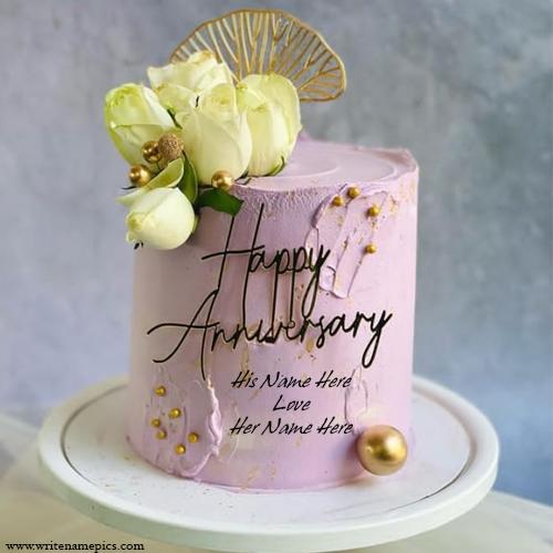 Another simple wedding anniversary cake 🎂🎉#chocolatedripcake by #che... |  TikTok