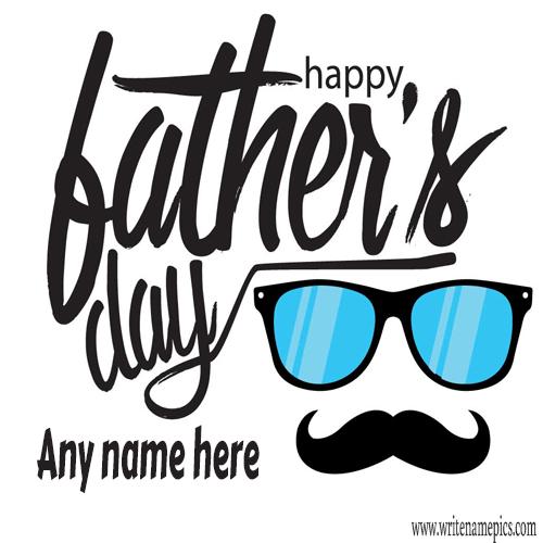 Happy Fathers Day Greetings Card with Name