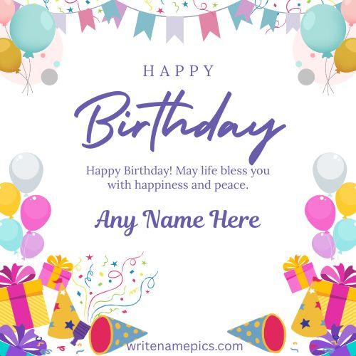 Happy Birthday Card with Name Free Personalized Cards Online