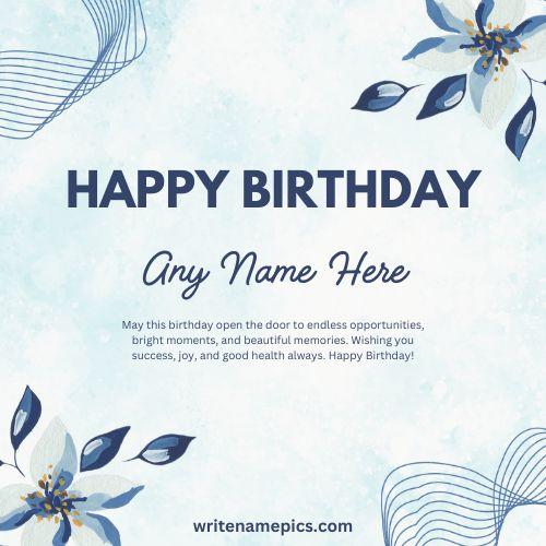 Happy Birthday Wishes Greeting Card With Name Free Online