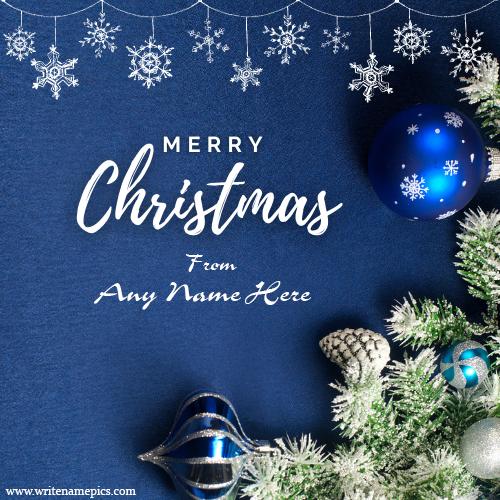 Happy Christmas wishes cards with name pic For Free