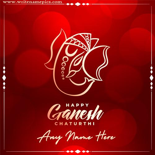 Happy Ganesh Chaturthi card with name edit