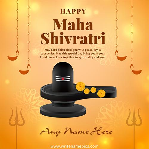Happy Maha Shivratri 2024 wish card with name editor