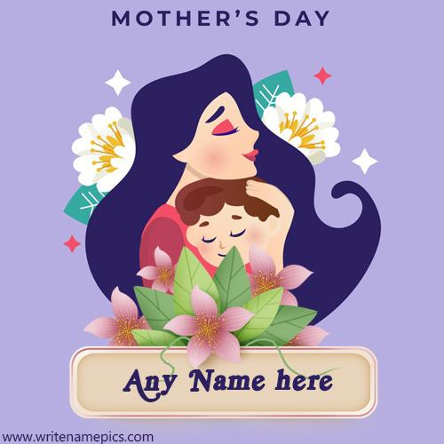 Happy Mothers Day 2020 greeting card with Name Image