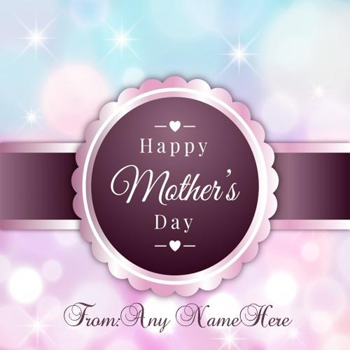 Happy Mothers day wishes greeting card with name for free