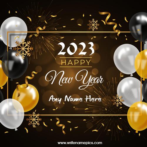 Happy New Year and nutan varshabhinandan wishes card with name