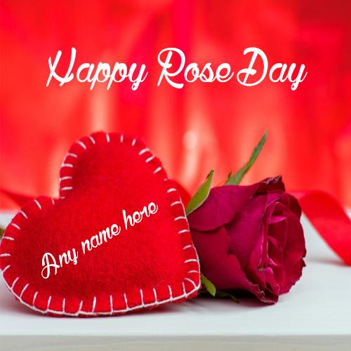 Happy Rose Day Greeting Card With Name Pic Edit