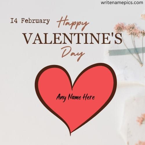 Happy Valentines day 2024 card with name edit and share
