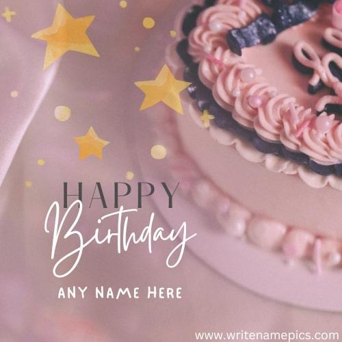 Happy birthday greeting card with name edit