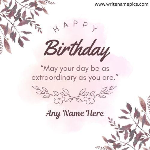 Happy birthday wishing card with name Instant download