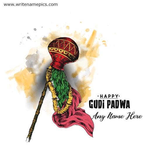 Happy gudi padwa card 2022 with name edit