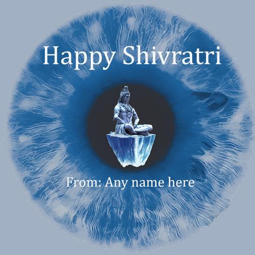Happy shivratri 2019 wishes card with name pic