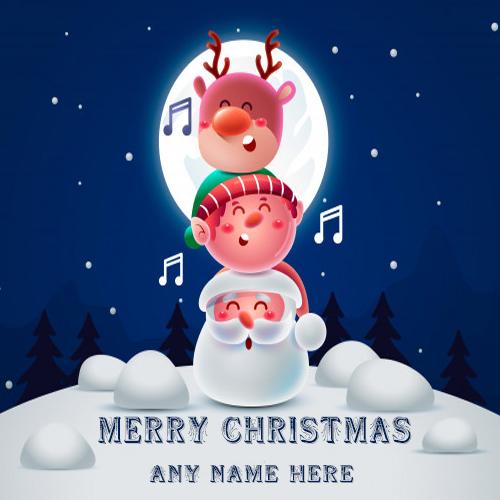 Make Happy Christmas day Greeting Card With Your Name