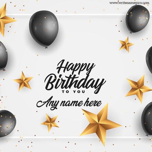 Online generate Happy birthday card with Name