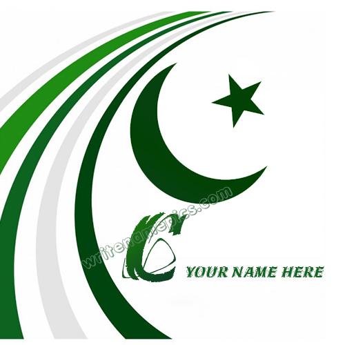 Pakistan Flag with C Alphabet name Whatsapp Profile images