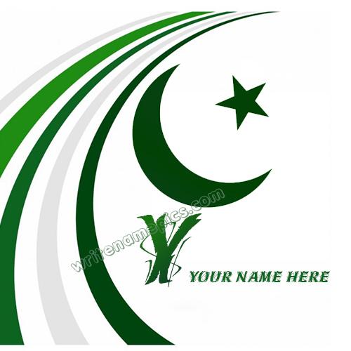 Pakistan Flag with Y Alphabet name Whatsapp Dp