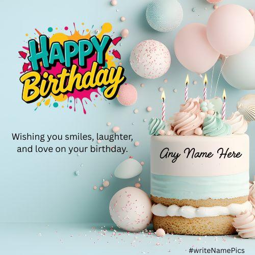 Personalized Happy Birthday Card with Name
