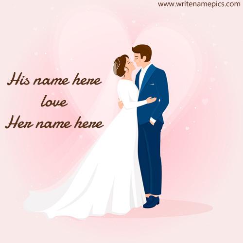 Romantic Couple Image with Couple Name Editor