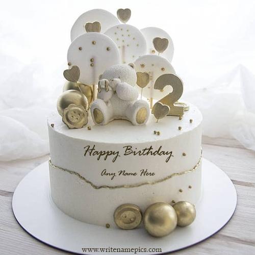 Second Happy Birthday Cake with Name Cake