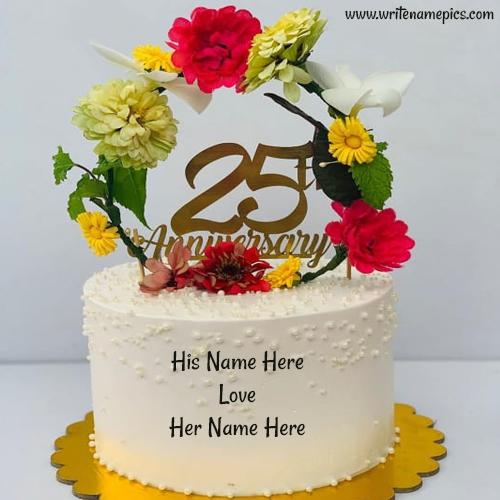 Special 25th wedding Anniversary Greetings with Name