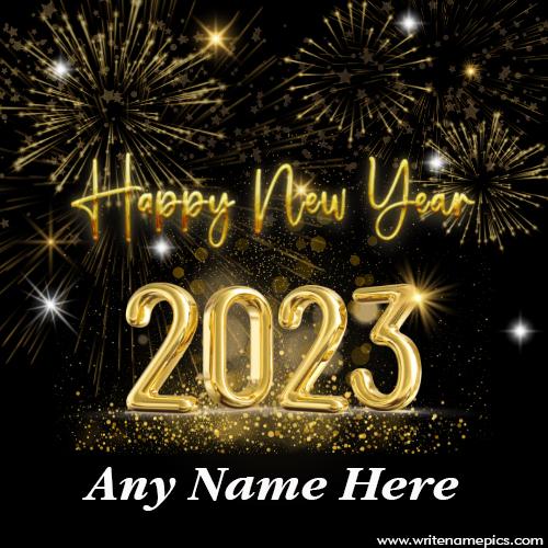Special Happy New Year 2023 wishes Card with Name edit online