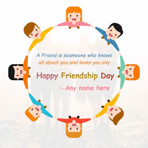 Write Name On Happy Friendship Day wishes images for free