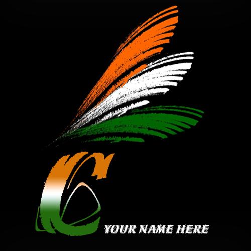 Write your name on C alphabet indian flag images