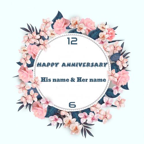 anniversary wishes wall clock gifts cards with couple name