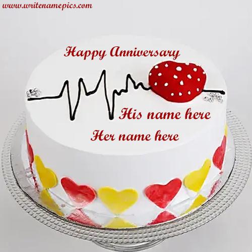 happy anniversary cake with name edit download