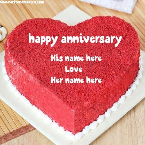 happy anniversary cake with name free download