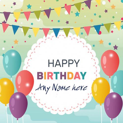 happy birthday beautiful greeting card with name image