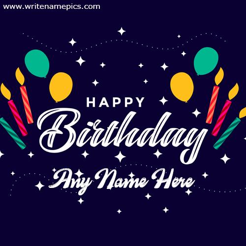 happy birthday card with name and photo edit free download